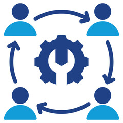 Aufkleber - Collaboration Tools Dual Tone Icon