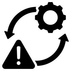 Poster - Risk Management Solid Black Icon