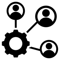 Poster - Delegation Technique Solid Black Icon