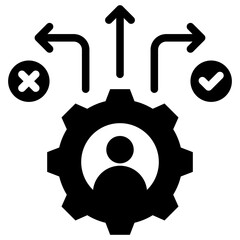 Poster - Decision Support System Solid Black Icon