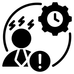 Poster - Workload Management Solid Black Icon