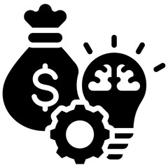 Poster - Budgeting Technique Solid Black Icon