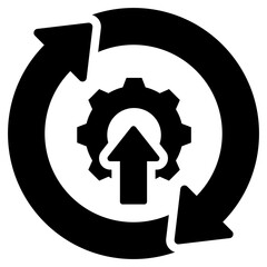 Poster - Process Improvement Solid Black Icon