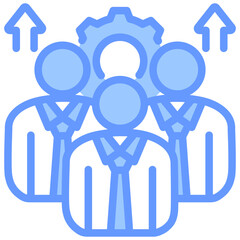 Poster - Staff Development  Lineal Blue Icon