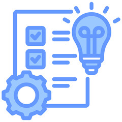Poster - Strategic Planning Lineal Blue Icon