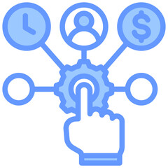 Poster - Resource Allocation Lineal Blue Icon
