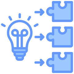 Poster - Problem Solving Lineal Blue Icon