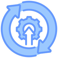 Poster - Process Improvement Lineal Blue Icon