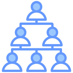 Poster - Organizational Design Lineal Blue Icon