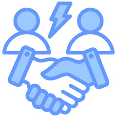 Poster - Conflict Mediation Lineal Blue Icon