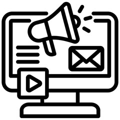 Poster - Digital Marketing Outline Icon
