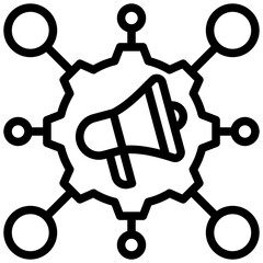 Poster - Cross Channel Marketing Outline Icon