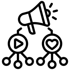 Poster - Viral Marketing Outline Icon