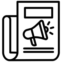 Poster - Print Marketing Outline Icon