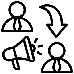 Poster - B2B Marketing Outline Icon