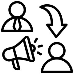 Poster - B2C Marketing Outline Icon