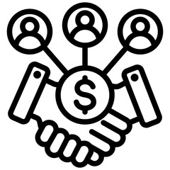 Poster - Affiliate Partnership Outline Icon