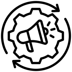 Poster - Marketing Automation Outline Icon