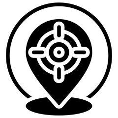 Aufkleber - Geotargeting Solid Black Icon
