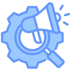 Aufkleber - Search Engine Marketing Lineal Blue Icon