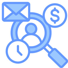 Poster - Customer Persona Lineal Blue Icon