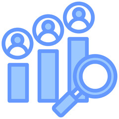 Poster - Competitive Analysis  Lineal Blue Icon