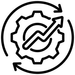 Poster - Workflow Optimization  Outline Icon