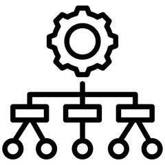 Fototapete - Process Mapping  Outline Icon