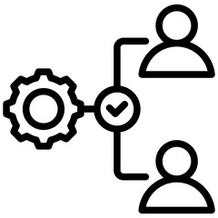 Aufkleber - Process Delegation Outline Icon