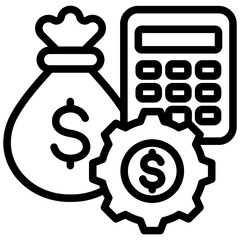 Poster - Cost Management Outline Icon