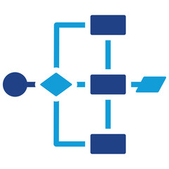 Poster - Process Flowcharting Dual Tone Icon