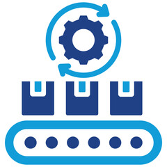 Poster - Production Process Dual Tone Icon