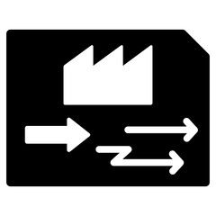 Poster - Value Stream Mapping  Solid Black Icon