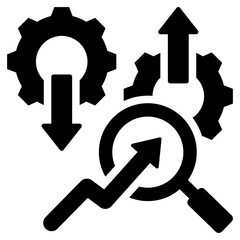 Poster - Input Output Analysis Solid Black Icon
