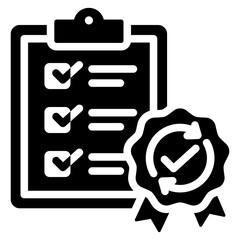 Poster - Process Standardization Solid Black Icon