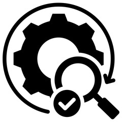 Aufkleber - Process Evaluation Solid Black Icon