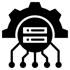 Poster - Technology Integration Solid Black Icon