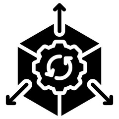 Poster - Process Scalability Solid Black Icon