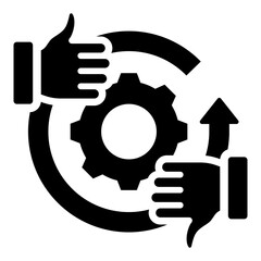 Aufkleber - Process Feedback Solid Black Icon