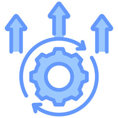 Poster - Process Improvement Lineal Blue Icon