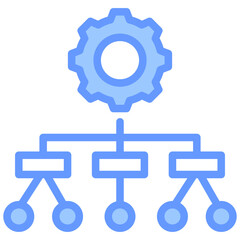 Poster - Process Mapping  Lineal Blue Icon