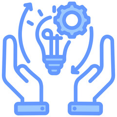Poster - Lean Process Lineal Blue Icon