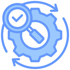 Poster - Process Control Lineal Blue Icon