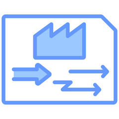 Poster - Value Stream Mapping  Lineal Blue Icon