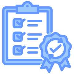 Poster - Process Standardization Lineal Blue Icon