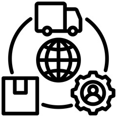 Poster - Supply Chain Coordination Outline Icon