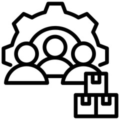 Poster - Procurement Team  Outline Icon