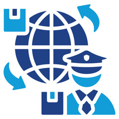 Poster - Customs Import Export Dual Tone Icon