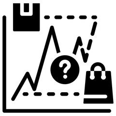 Poster - Supply Demand Forecasting Solid Black Icon
