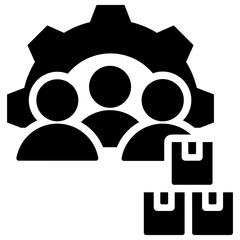 Poster - Procurement Team  Solid Black Icon
